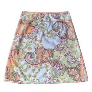 Vintage 90s pastel paisley skirt women’s 9 (fits 6/8) boho indie festival y2k